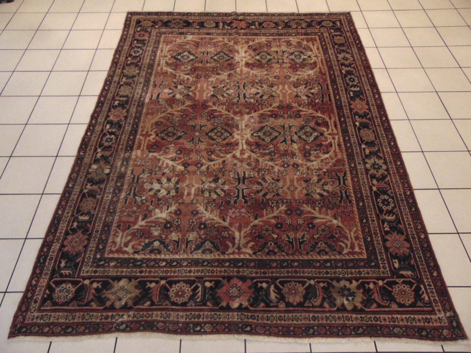 Vintage Estate Semi-Antique Handmade Middle Eastern Heriz Rug (1 of 7)