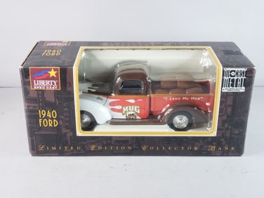 Vintage Limited Edition Collector 1940 Ford Mug Root Beer Die Cast Bank