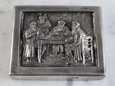 Vintage Religious Judaica Art Henryk Winograd Pure Silver Paperweight