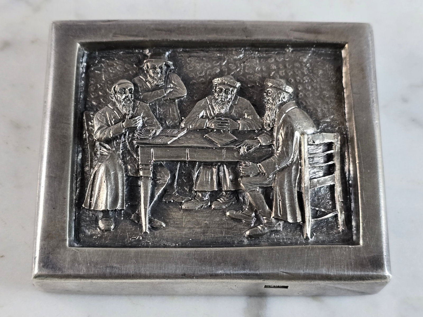 Vintage Religious Judaica Art Henryk Winograd Pure Silver Paperweight (1 of 3)