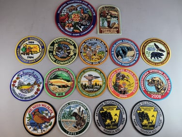 Lot of 16 Vintage Collectible Pennsylvania Wildlife Hunting Patches