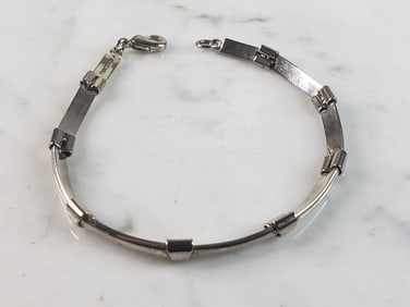 Womens Vintage Estate Sterling Silver Modernist Bracelet
