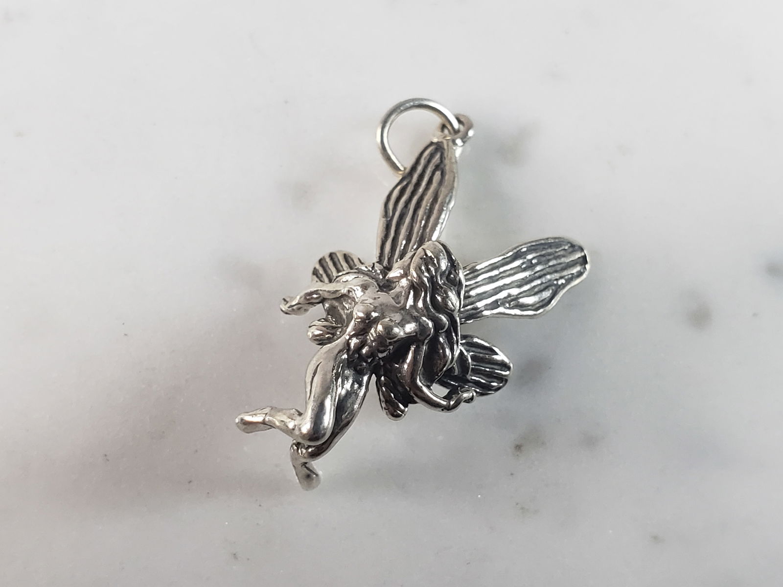 Womens Vintage Estate Sterling Silver Art Nouveau Ferry Charm (1 of 3)
