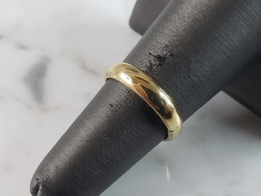 Womens Vintage Estate 18K Yellow Gold Wedding Band Ring