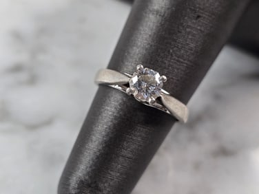 Womens Vintage Estate Platinum Diamond Ring Zales