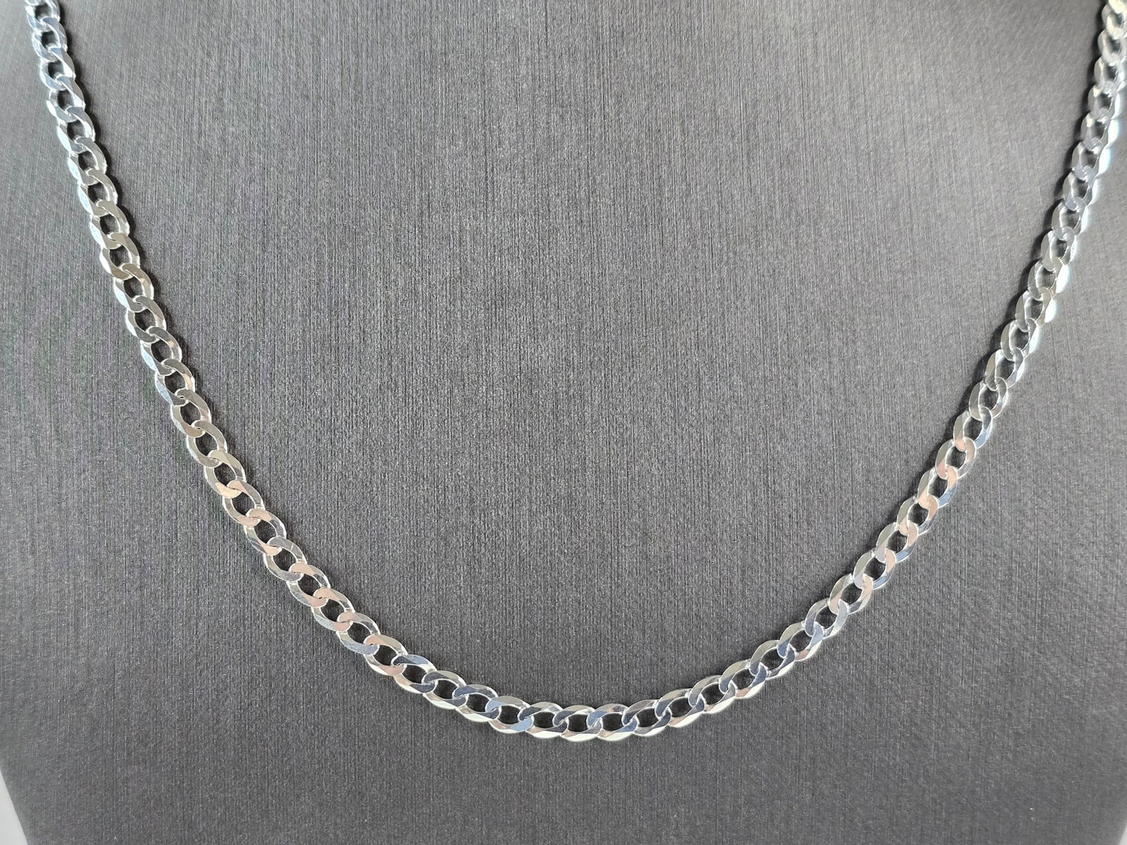Mens Sterling Silver Italian Chain Link Necklace (1 of 3)