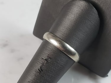 Vintage Estate 10K White Gold Band Wedding Ring