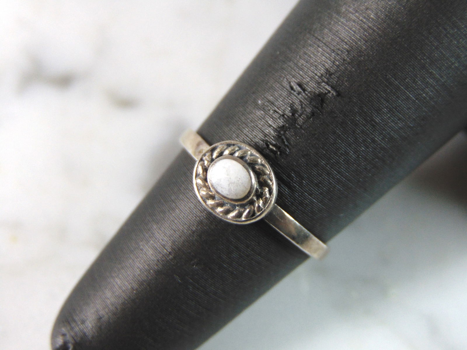 Womens Vintage Estate Sterling Silver Modernist Ring (1 of 5)