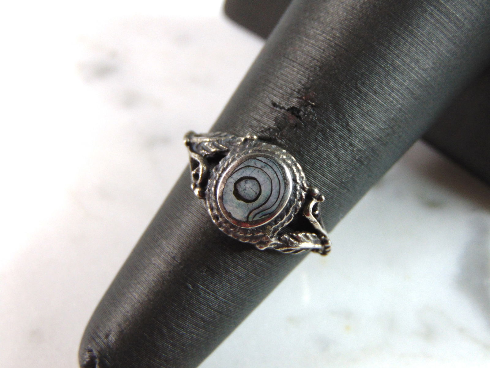 Womens Vintage Estate Sterling Silver Modernist Ring (1 of 5)