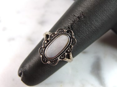 Womens Vintage Estate Sterling Silver Modernist Ring