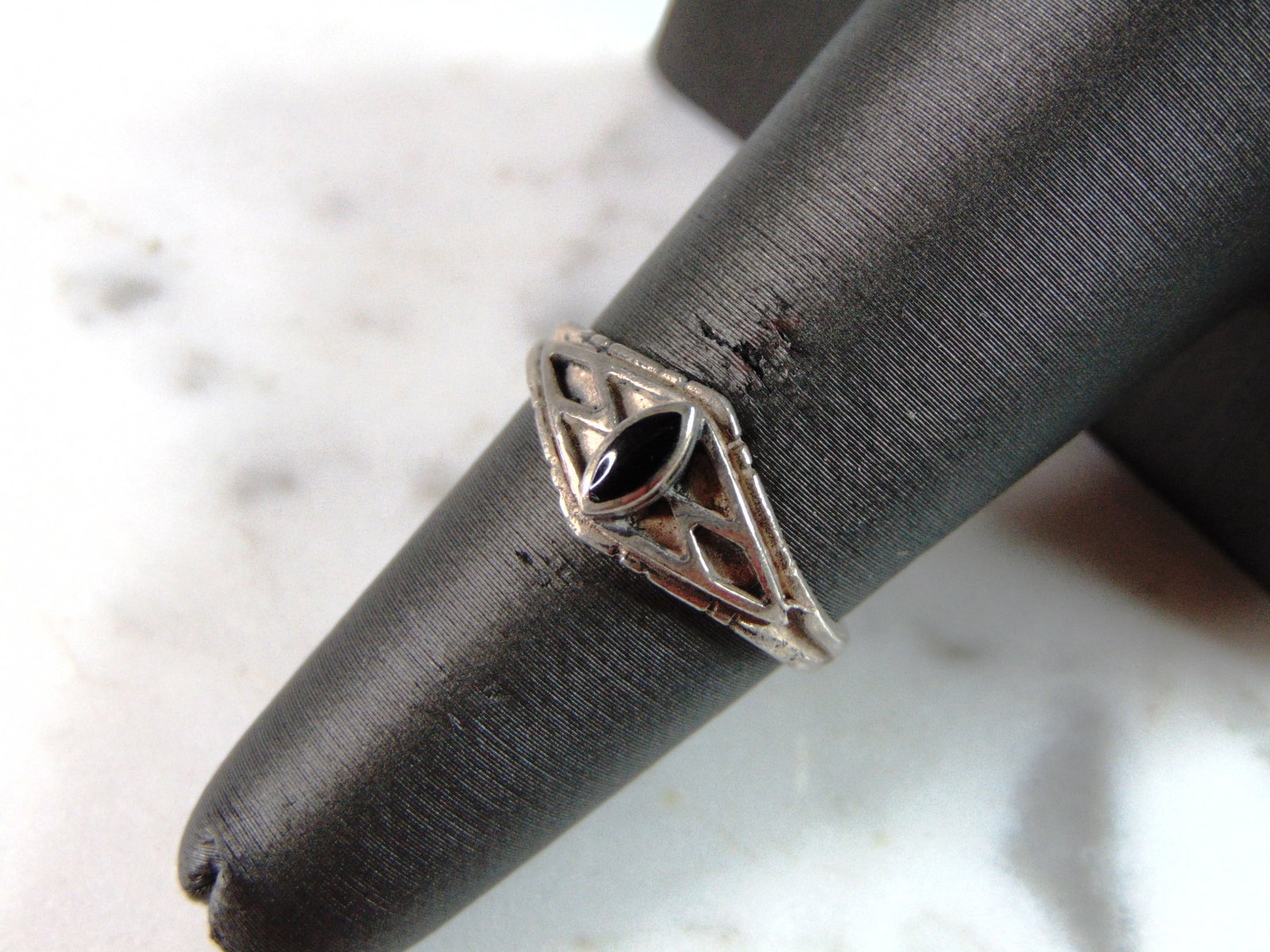 Womens Vintage Estate Sterling Silver Modernist Ring (1 of 5)