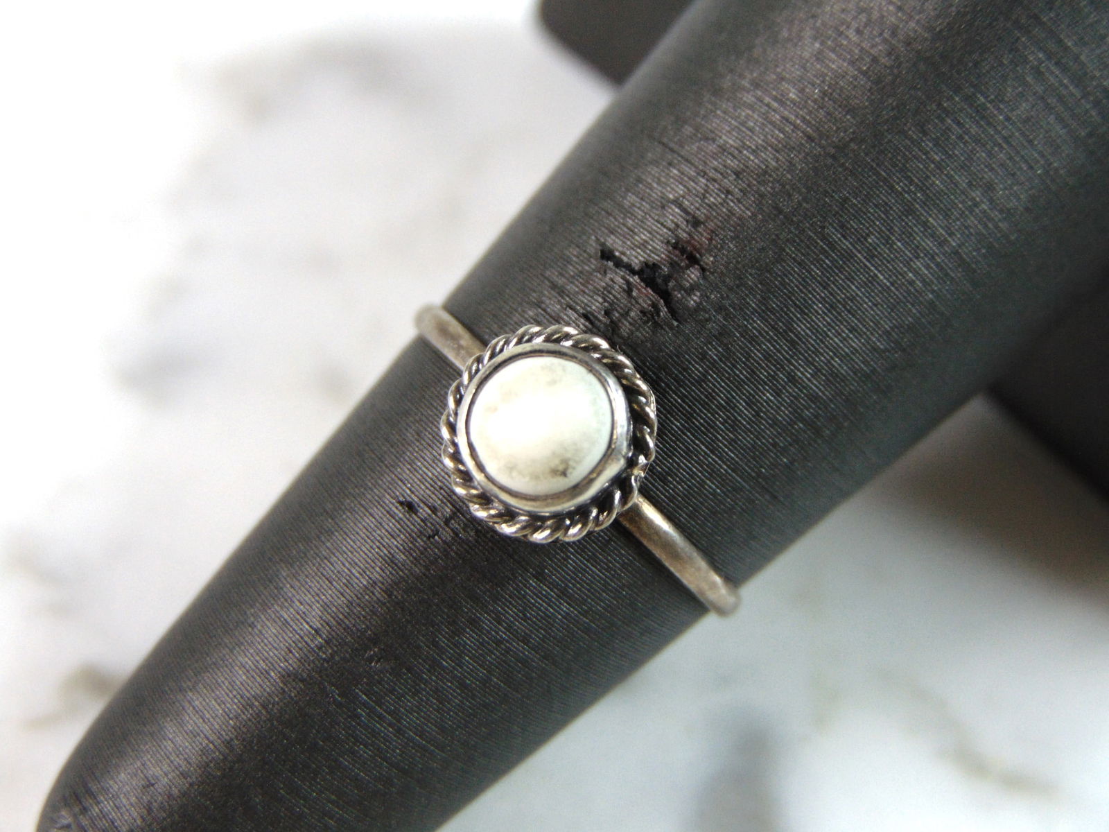 Womens Sterling Silver Modernist Ring (1 of 3)