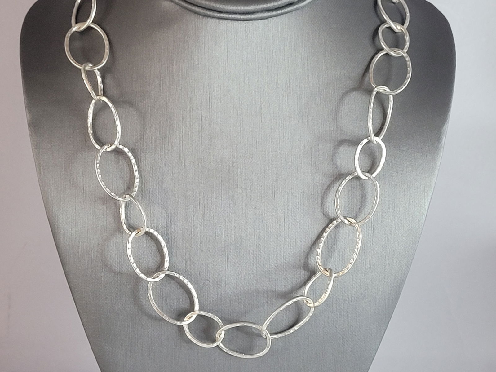 Womens Vintage Estate Sterling Silver Modernist Necklace (1 of 3)