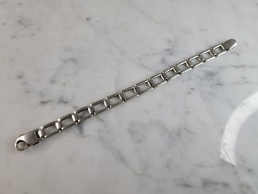 Mens Vintage Estate Sterling Silver Bracelet
