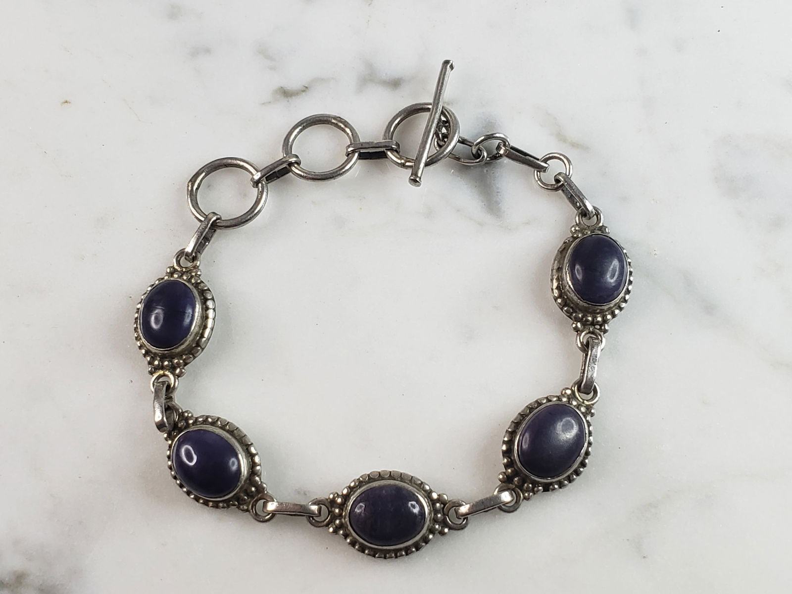 Womens Vintage Estate Sterling Silver Modernist Bracelet (1 of 4)