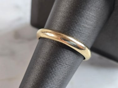 Mens Vintage Estate 14K Yellow Gold Goldman Band Wedding Ring