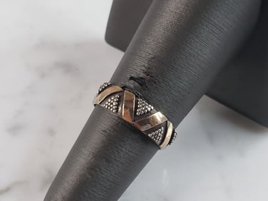 Womens Vintage Estate Sterling Silver Modernist Ring