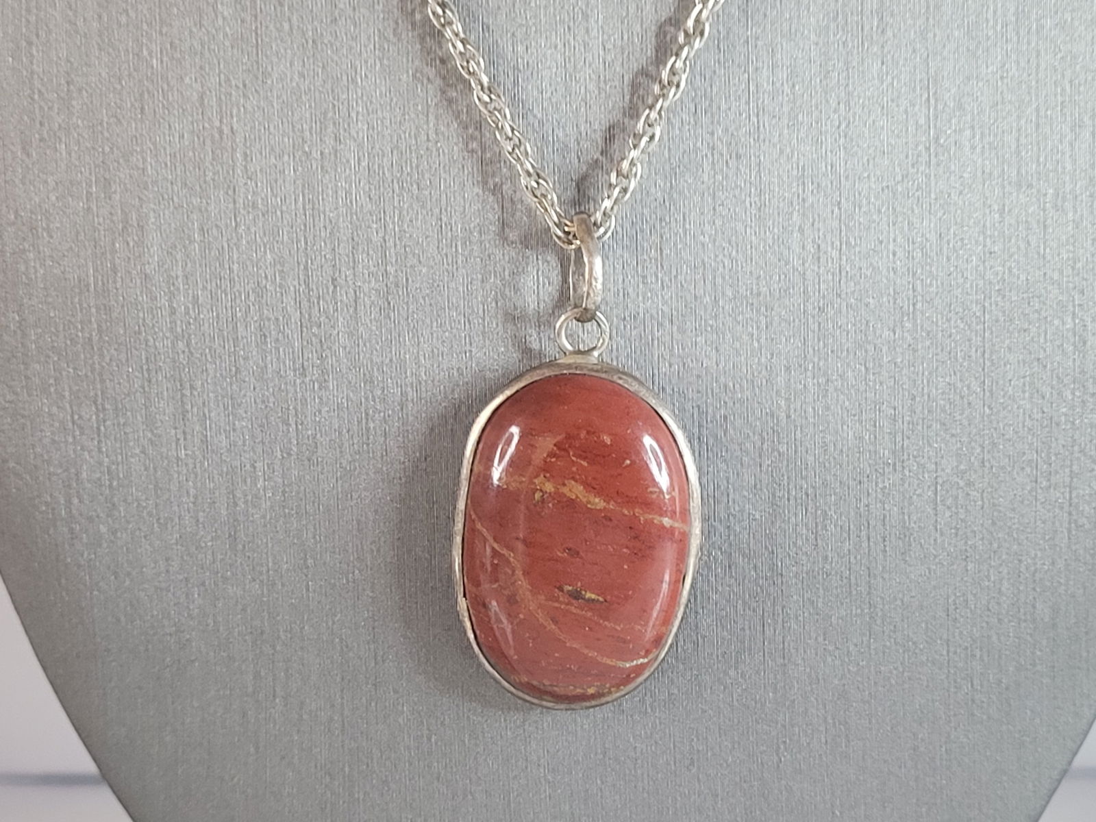 Womens Vintage Estate Sterling Silver Modernist Necklace Pendant (1 of 5)