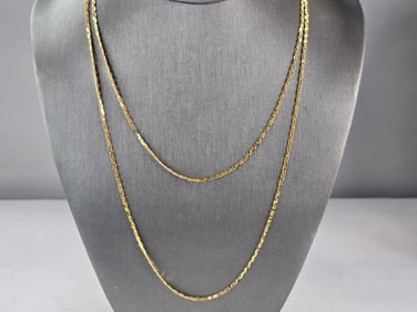 Womens Vintage Estate 14K Yellow Gold Necklace