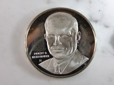 Sterling Silver President Dwight D. Eisenhower  Collectible Coin