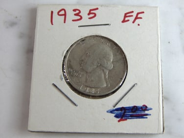 1935 Washington Quarter Dollar Coin