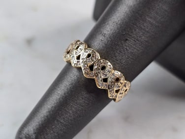 Women's Vintage Estate 14K Yellow Gold Diamond Ring