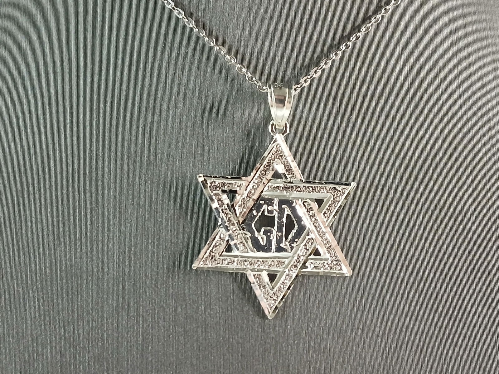 Sterling Silver Jewish Judaica Star of David Pendant Necklace (1 of 4)