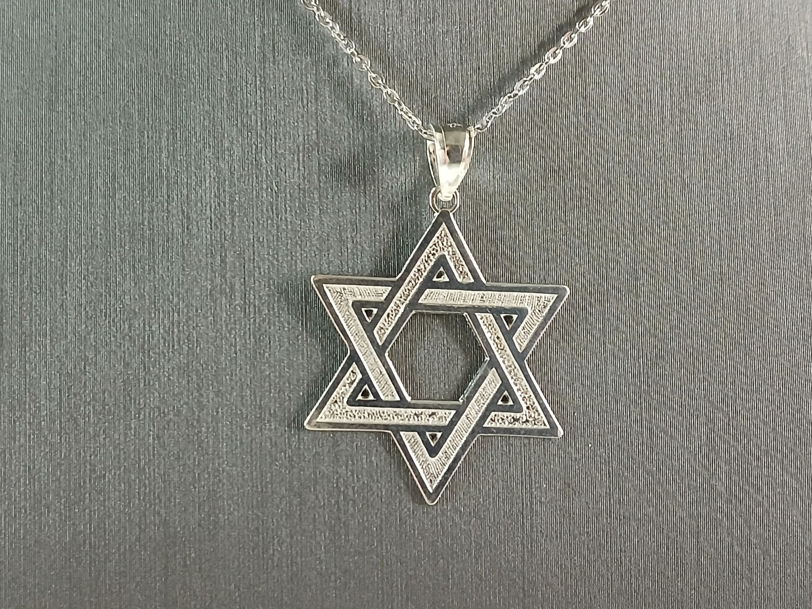 Sterling Silver Jewish Judaica Star of David Pendant Necklace (1 of 4)
