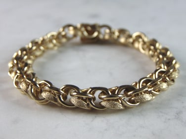 Womens Vintage Estate 14K Yellow Gold Bracelet 33.1g E3099