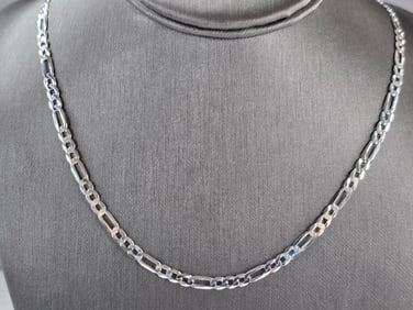 Mens Sterling Silver Chain Link Necklace