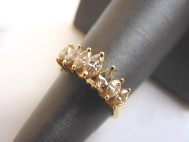 Womens Vintage Estate 14K Yellow Gold Diamond Ring
