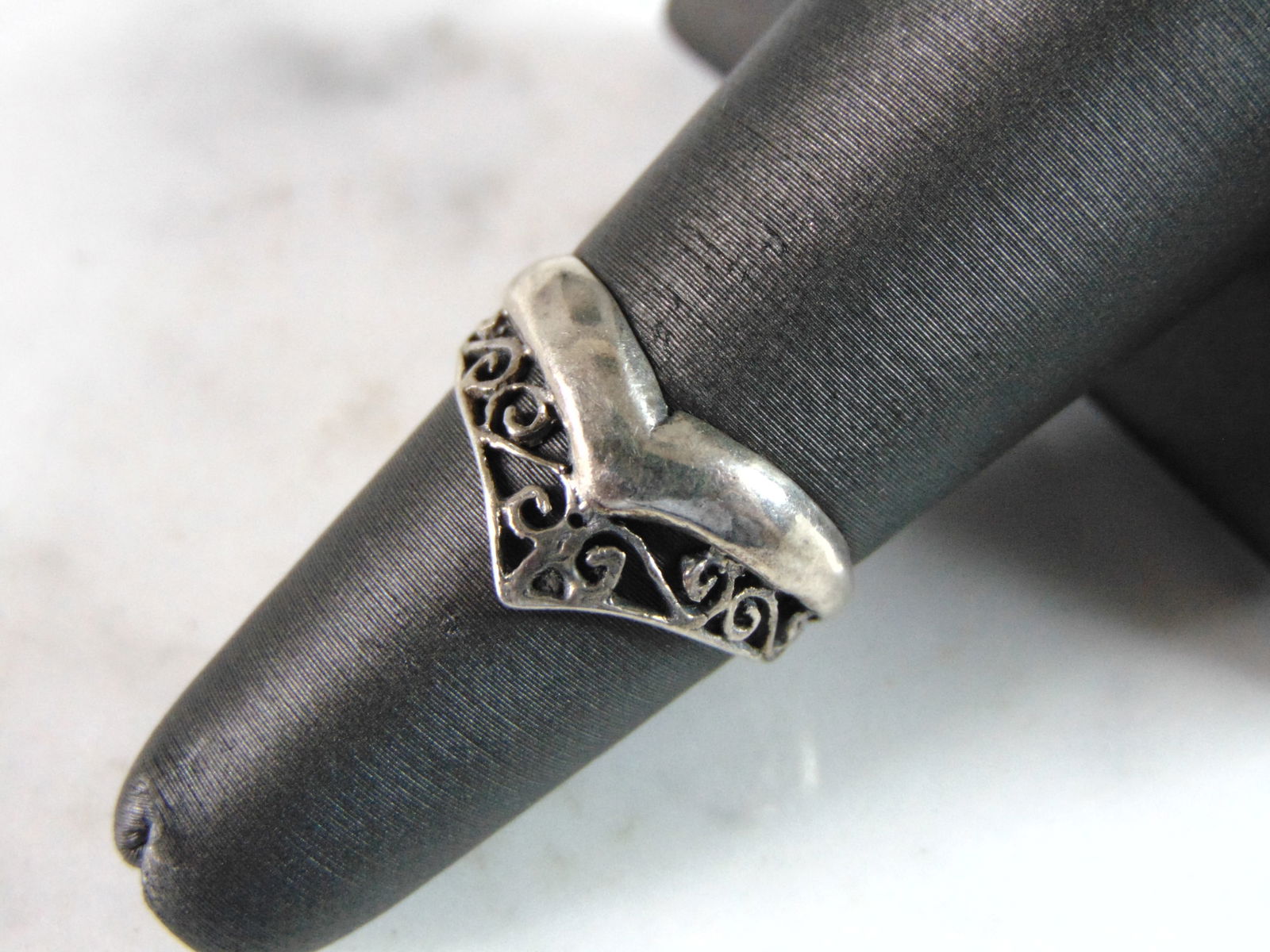 Womens Vintage Estate Sterling Silver Modernist Ring (1 of 3)