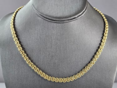 Womens Vintage Estate 14K Yellow Gold Necklace