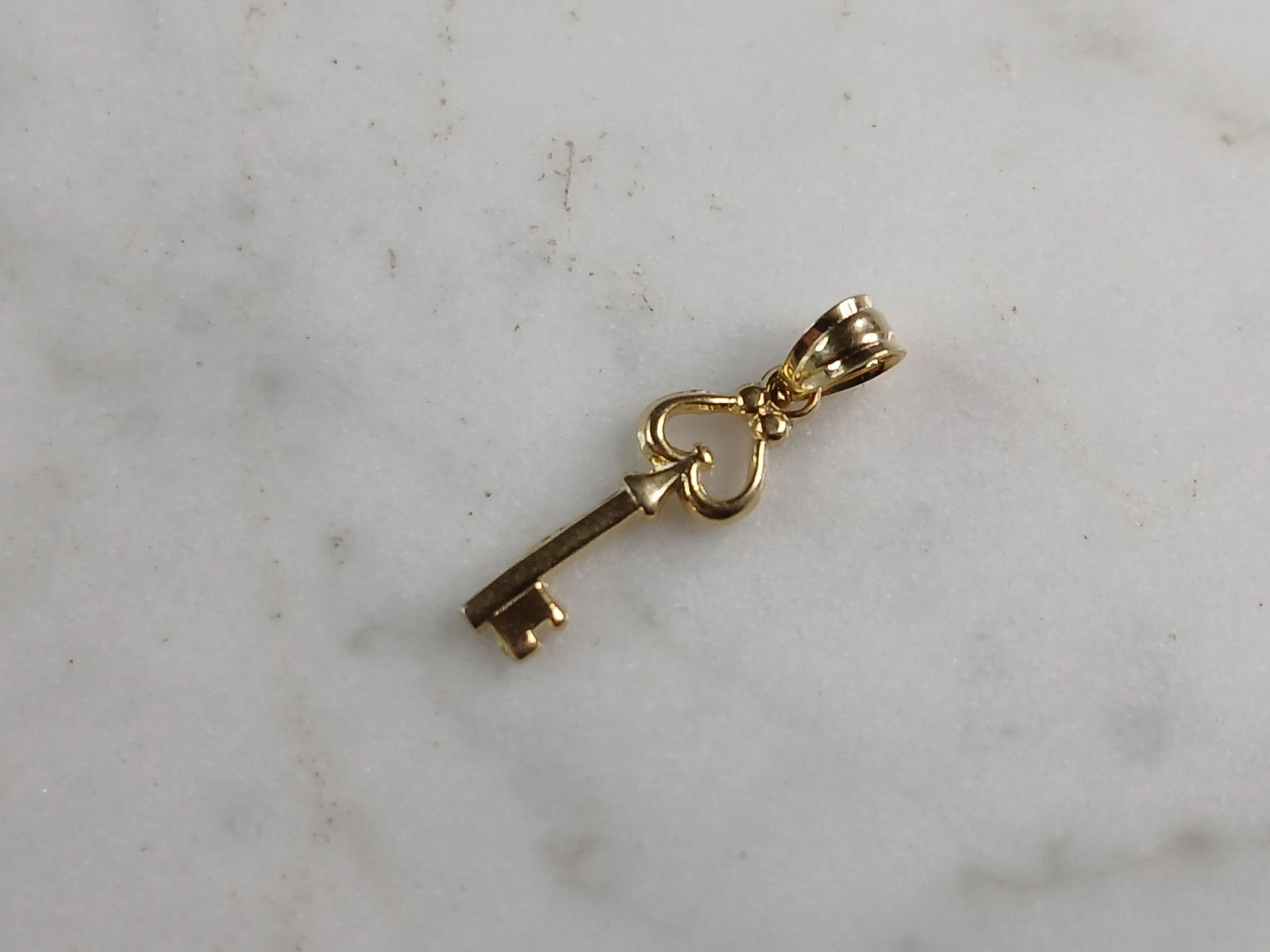 Womens Sterling Silver Gold Tone Key to My Heart Pendant Necklace - 2