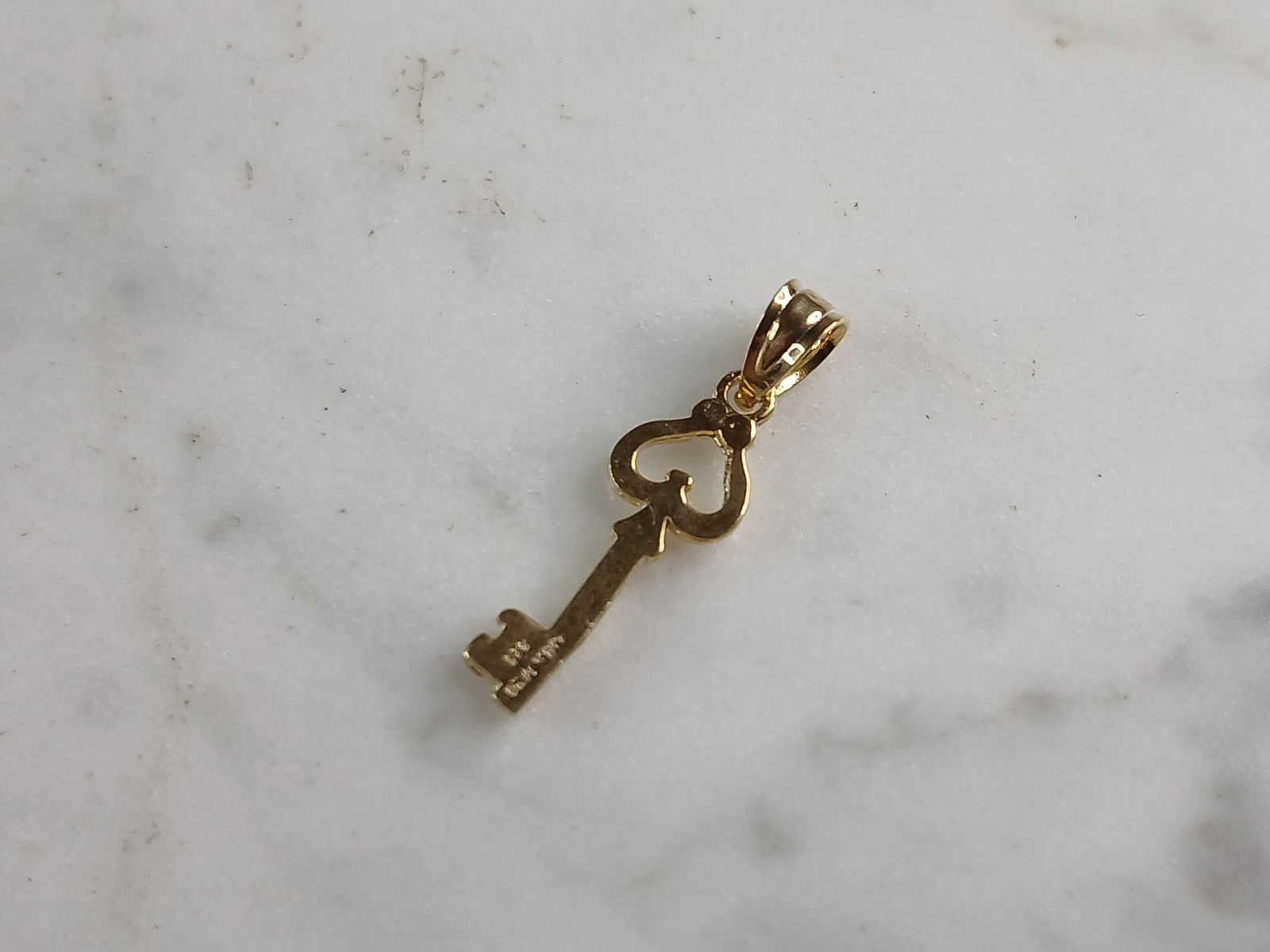 Womens Sterling Silver Gold Tone Key to My Heart Pendant Necklace - 3