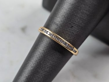 Womens Vintage Estate 14K Yellow Gold Diamond Ring