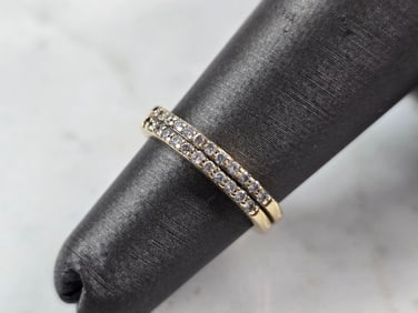 Womens Vintage Estate 14K Yellow Gold Diamond Ring
