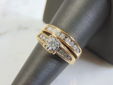 Women's Vintage 10K Yellow Gold Diamond Engagement Ring