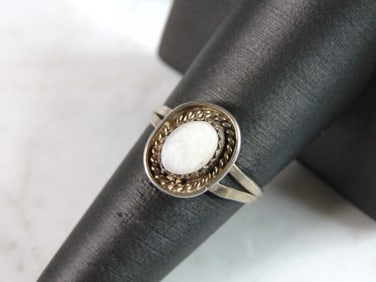 Womens Vintage Estate Sterling Silver Modernist Ring