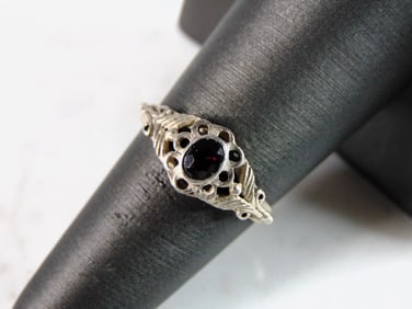 Womens Vintage Estate Sterling Silver Modernist Ring