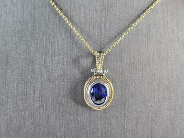 Womens Sterling Silver Gold Tone Modernist Pendant Necklace