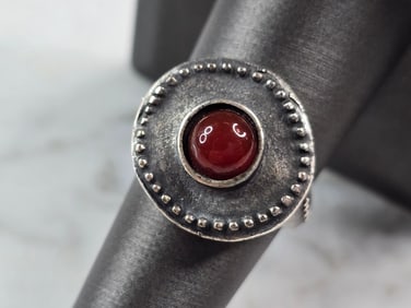 Womens Vintage Estate Sterling Silver Modernist Ring