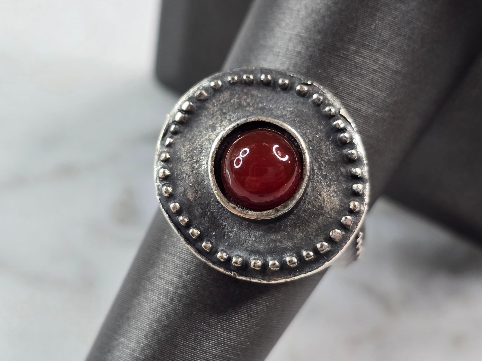 Womens Vintage Estate Sterling Silver Modernist Ring (1 of 6)