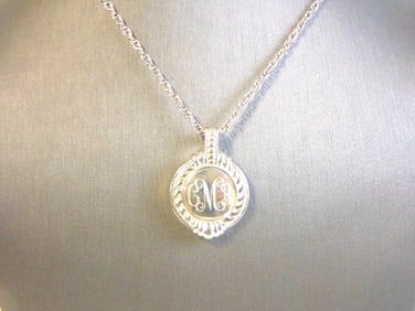 Vintage Sterling Silver Necklace W/ Identity Pendant