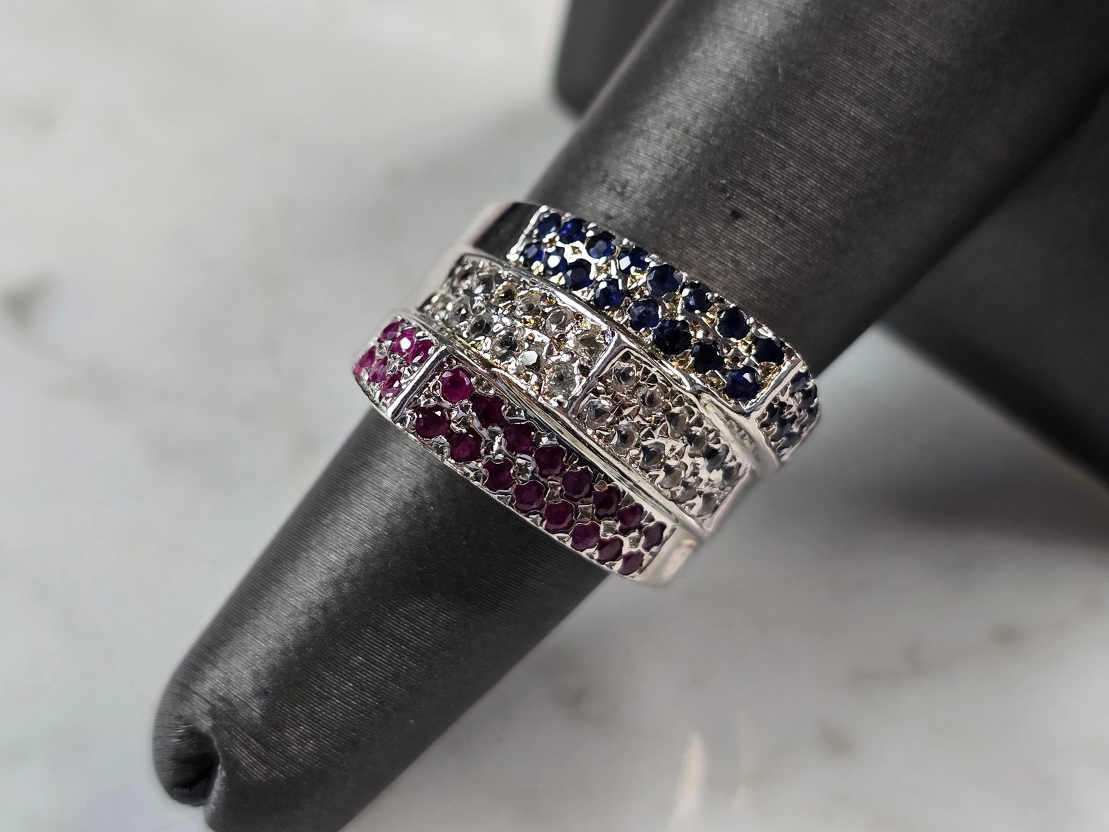 Womens Vintage Estate Sterling Silver Modernist Ring (1 of 5)