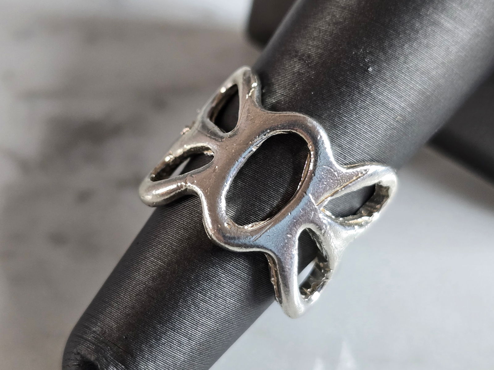 Womens Vintage Estate Sterling Silver Modernist Butterfly Ring (1 of 5)