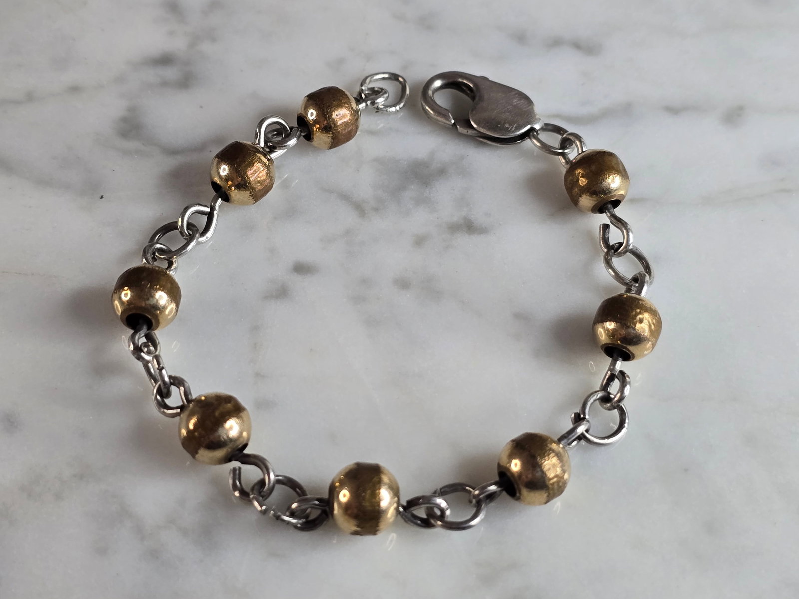 Womens Vintage Estate Sterling Silver Modernist Bracelet (1 of 3)