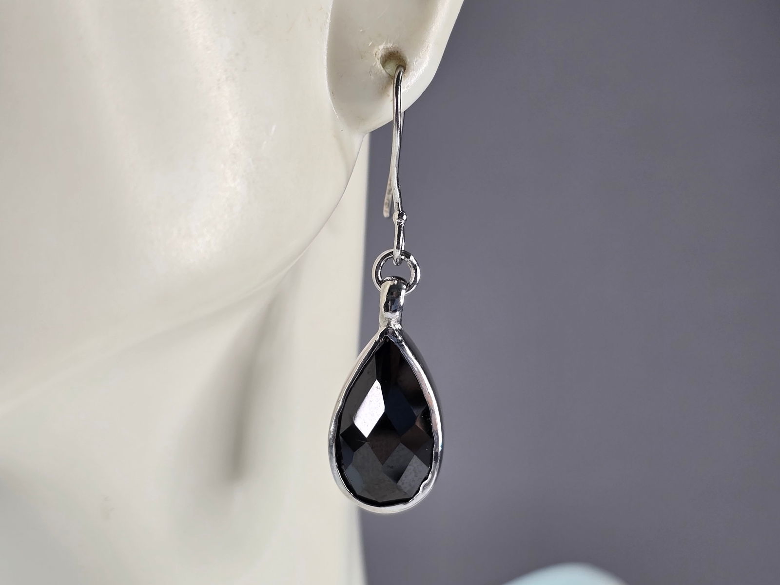 Womens Vintage Estate Sterling Silver Modernist Earrings (1 of 4)