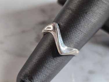 Womens Estate Sterling Silver Modernist Ring