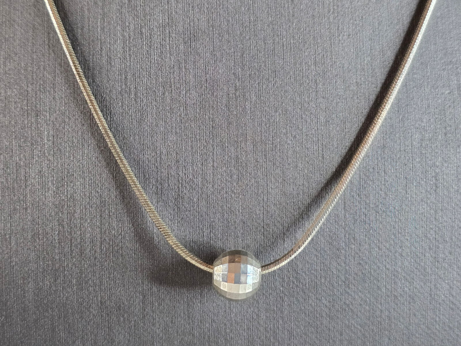Womens Vintage Estate Sterling Silver Modernist Necklace (1 of 4)